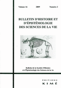 Bulletin d'histoire et d'épistémologie des sciences de la vie, v. 16, no 02